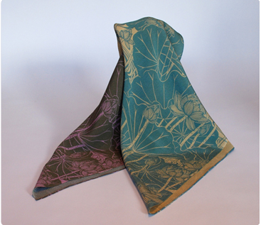 蓮 ちりめん風呂敷