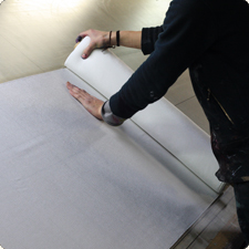 風呂敷が出来上がる工程